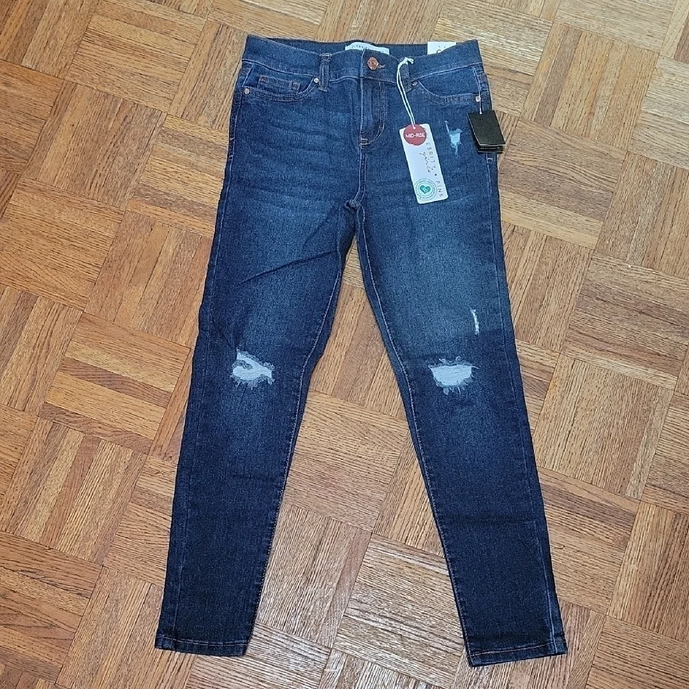 Celebrity Pink Skinny Distressed Denim Jeans Size 14 Girls